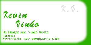 kevin vinko business card