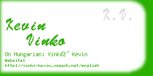 kevin vinko business card